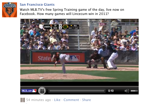 Baseball Facebook social media